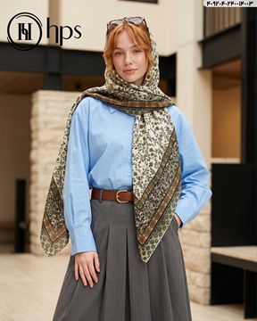 تصویر روسری گارزا ژاکارد دست دوز 140