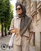 تصویر  روسری نخی کرپ دوردوخت 100