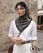 تصویر  روسری نخی کرپ دوردوخت 100