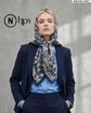تصویر  روسری گارزا ژاکارد دوردوخت 120