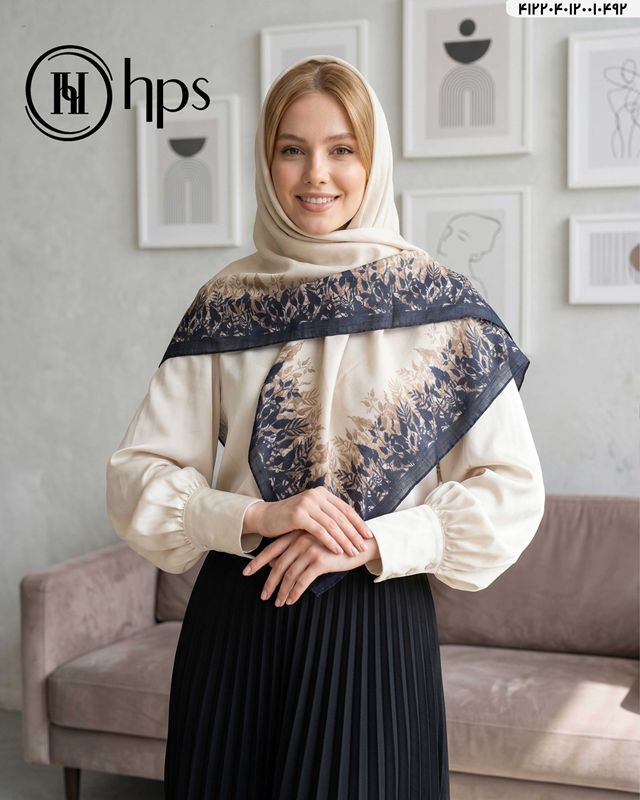 تصویر  روسری گارزاژاکارد دست دوز 120