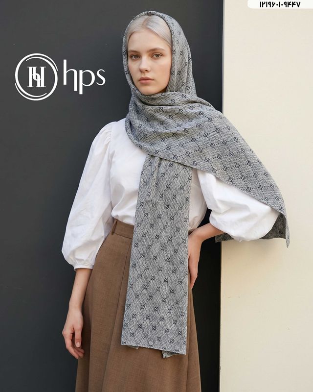 تصویر  شال سی آی اسکارف پلیسه دوردوخت لمه