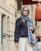 تصویر  شال برشکا دوردوخت منگوله دار