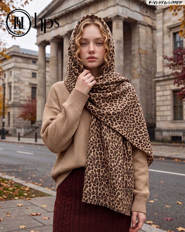 تصویر  شال کجراه موهر دوخت و ریشه