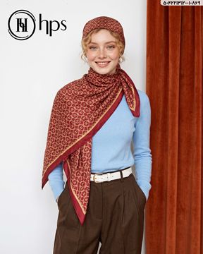 تصویر روسری نخی کرپ دوردوخت 120
