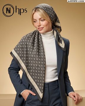 تصویر روسری نخی کرپ دوردوخت 120