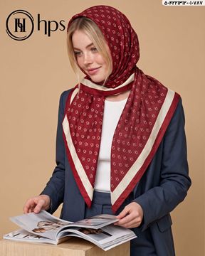 تصویر روسری نخی کرپ دوردوخت 120