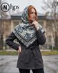 تصویر  روسری نخی ژاکارد دوردوخت 100