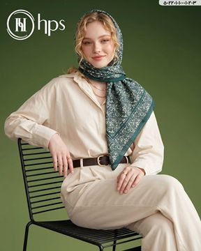 تصویر روسری نخی ژاکارد دوردوخت 100