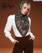 تصویر  روسری نخی ژاکارد دوردوخت 100