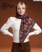 تصویر  روسری نخی ژاکارد دوردوخت 100