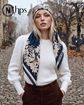 تصویر  روسری نخی ژاکارد دوردوخت 100