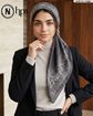 تصویر  روسری نخی ژاکارد دوردوخت 100