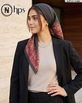 تصویر روسری نخی ژاکارد دوردوخت 100