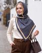 تصویر  روسری نخی ژاکارد دوردوخت 100