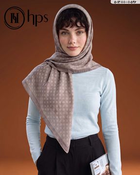 تصویر روسری نخی ژاکارد دوردوخت 100