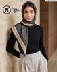 تصویر  روسری نخی ژاکارد دوردوخت 100