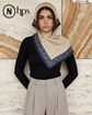 تصویر  روسری نخی ژاکارد دوردوخت 100