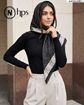 تصویر  روسری نخی ژاکارد دوردوخت 100