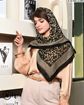 تصویر  روسری نخی ژاکارد دوردوخت 100