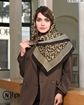 تصویر  روسری نخی ژاکارد دوردوخت 100
