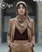 تصویر  روسری نخی ژاکارد دوردوخت 100