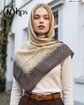 تصویر  روسری نخی ژاکارد دوردوخت 100