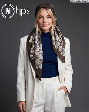 تصویر روسری نخی ژاکارد دوردوخت 100