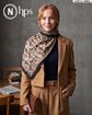 تصویر  روسری نخی ژاکارد دوردوخت 100