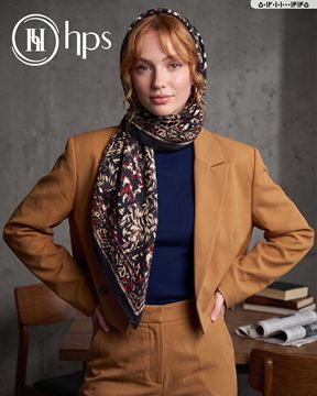 تصویر روسری نخی ژاکارد دوردوخت 100