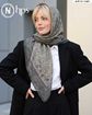 تصویر  روسری نخی ژاکارد دوردوخت 100