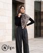 تصویر  روسری نخی ژاکارد دوردوخت 100
