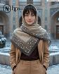 تصویر  روسری نخی ژاکارد دوردوخت 100
