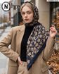 تصویر  روسری نخی ژاکارد دوردوخت 100