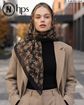 تصویر  روسری نخی ژاکارد دوردوخت 100