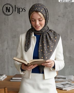 تصویر روسری نخی ژاکارد دوردوخت 100