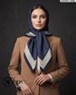تصویر  روسری نخی ژاکارد دوردوخت 100