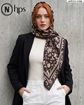 تصویر  روسری نخی ژاکارد دوردوخت 100