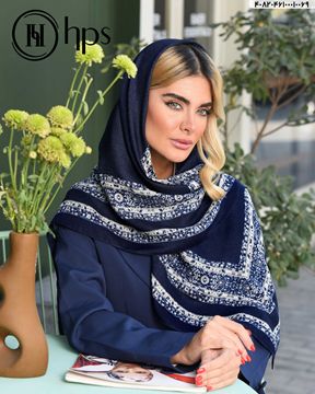 تصویر روسری نخی ژاکارد دوردوخت 100
