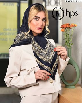 تصویر روسری نخی ژاکارد دوردوخت 100