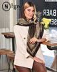تصویر  روسری نخی ژاکارد دوردوخت 100