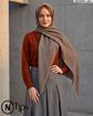 تصویر  روسری نخی کرپ چهارطرف ریشه 140