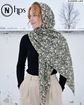 تصویر  روسری نخی کرپ چهارطرف ریشه 140