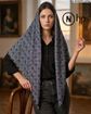 تصویر  روسری نخی کرپ چهارطرف ریشه 140