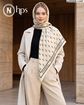 تصویر  روسری نخی کرپ دوردوخت 140
