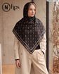 تصویر  روسری نخی کرپ دوردوخت 140