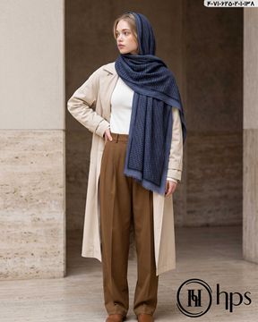 تصویر شال کجراه موهر پلیسه دوخت و ریشه