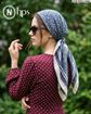 تصویر  روسری نخی ژاکارد دست دوز 110