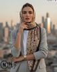 تصویر  روسری نخی ژاکارد دوردوخت 100