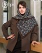 تصویر  روسری نخی ژاکارد دوردوخت 100